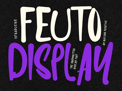 Feuto Handwritten Display Font animation branding design font fonts graphic design illustration logo nostalgic
