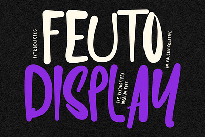 Feuto Handwritten Display Font animation branding design font fonts graphic design illustration logo nostalgic