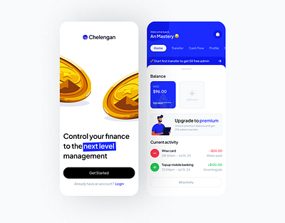 Chelengan - Money Management App branding design illustration typography ui ux