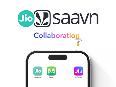 Jio Music & Saavn Collaboration app branding design jio jiomusic logo redesign saavn ui uiux ux