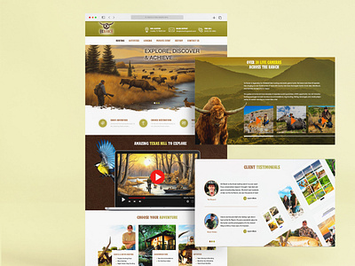 oxhuntingranch banner ad branding design graphic design illustration illustrator indexpage logo ui ux website