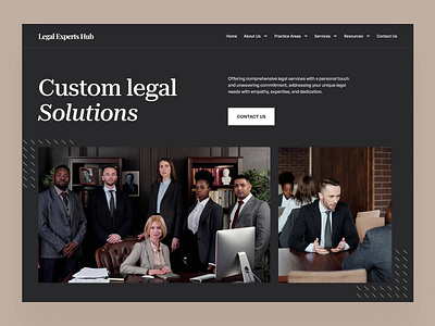 Landing Page Design - Legal Firm animation branding clean company profile design firm homepage landing page layout legal motion presentation principle typography ui ux website whitespace