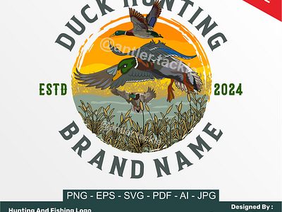 Duck Hunting Illustration Designed By Donan Antler Tackle duck hunting duck hunting design duck hunting illustration duck hunting logo mallard hunting mallard hunting logo