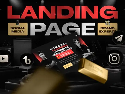Landing page | Social media experts branding design expert experts graphic design landing landing page site social media socials ui ux web website