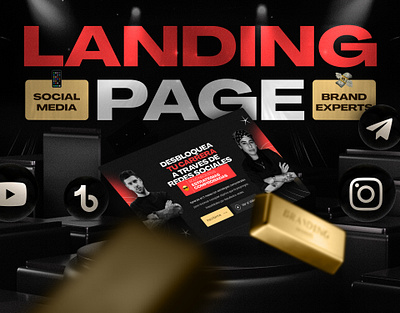 Landing page | Social media experts branding design expert experts graphic design landing landing page site social media socials ui ux web website
