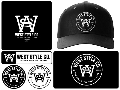 West Style Co. alex seciu badge logo branding letter mark logo design logo designer s letter stamp logo w letter