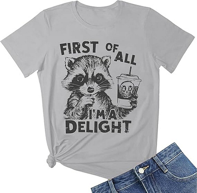 Delightful Opossum T Shirt Design - Sarcastic and Sweet design illustration