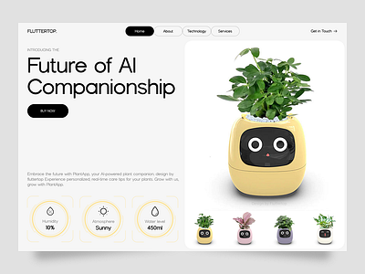 🌿Plant AI Website UI Design landing page plant ui website design