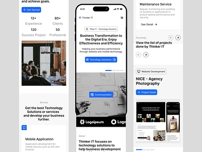 Thinker IT - Responsive agency clean design company it company profile design exploration it service it solutions portofolio responsive design service showcase simple design tech technologi information technology solution ui uidesign uiuxdesign web design