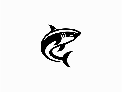 Shark Logo branding design emblem gaming geometric icon identity illustration logo marine mark nature negative space ocean power sea shark sports symbol vector