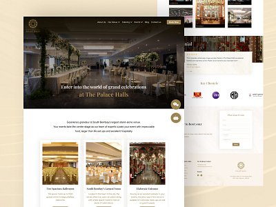 Landing page Design banquet beige and white graphic design landing page luxury design product design ui ux website