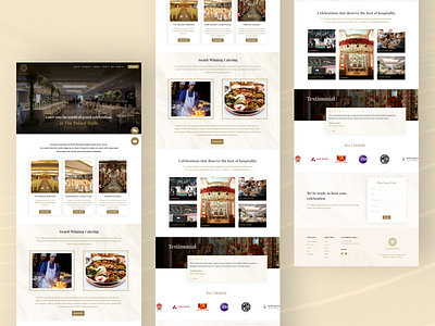 The Palace Halls Website Redesign banquet catering elegant food halls hotel landing page landing page design luxury product design redesign resort ui ux website website design