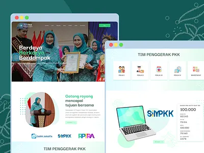 UI Website PKK Prov. DKI Jakarta branding design graphic design landing page ui