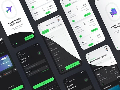 Flight Mobile App aeroplane app design development figma flight mobile mobile app react native uiux