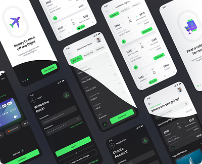 Flight Mobile App aeroplane app design development figma flight mobile mobile app react native uiux