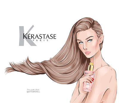 Fashion illustration for beauty box packaging beauty illustration branding digital art editorial illustration fashion design fashion illustration graphic design packaging design procreate art