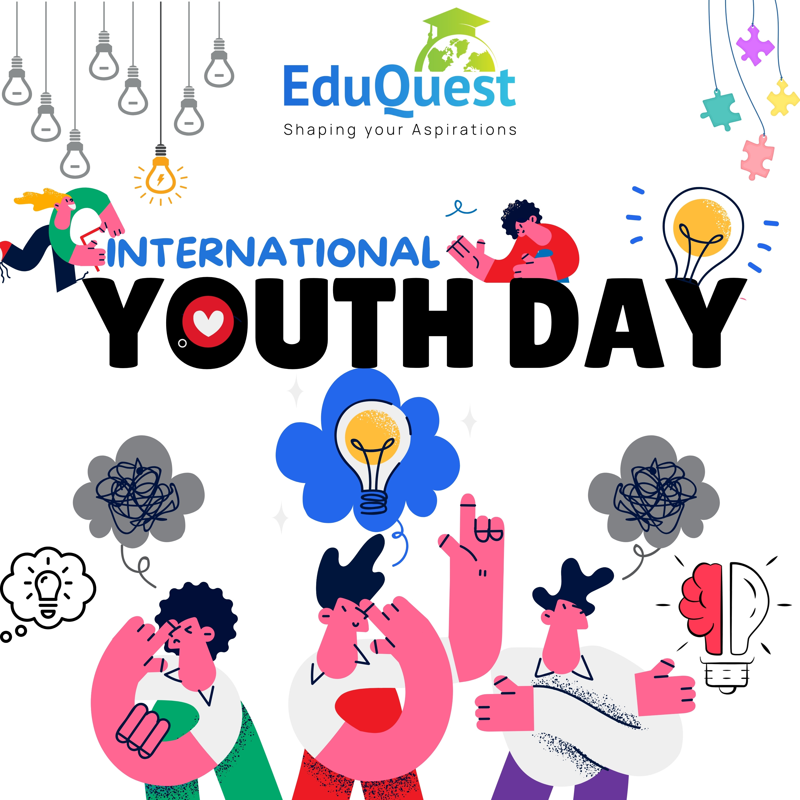 🌐 World Youth Skills Day 2024 advertising eduquest graphic design infosystem social media post world youth day