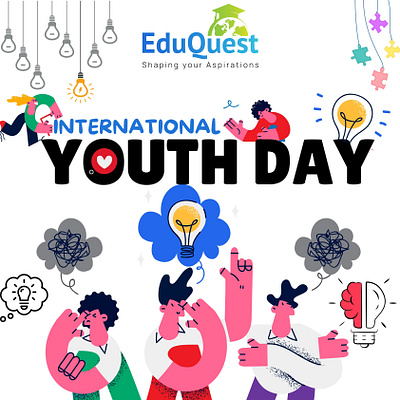 🌐 World Youth Skills Day 2024 advertising eduquest graphic design infosystem social media post world youth day