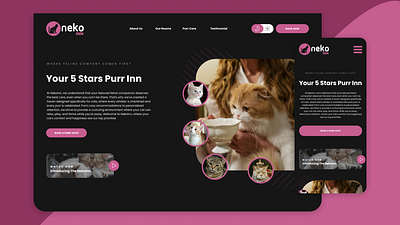 Pet Website advertisement branding cat design development dog figma illustration landing page marketing pet ui uiux ux website