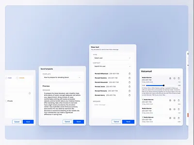 Healthcare Communications | Pop ups concept dashboard design designinspiration inspiration modal popup template ui ux voicemail