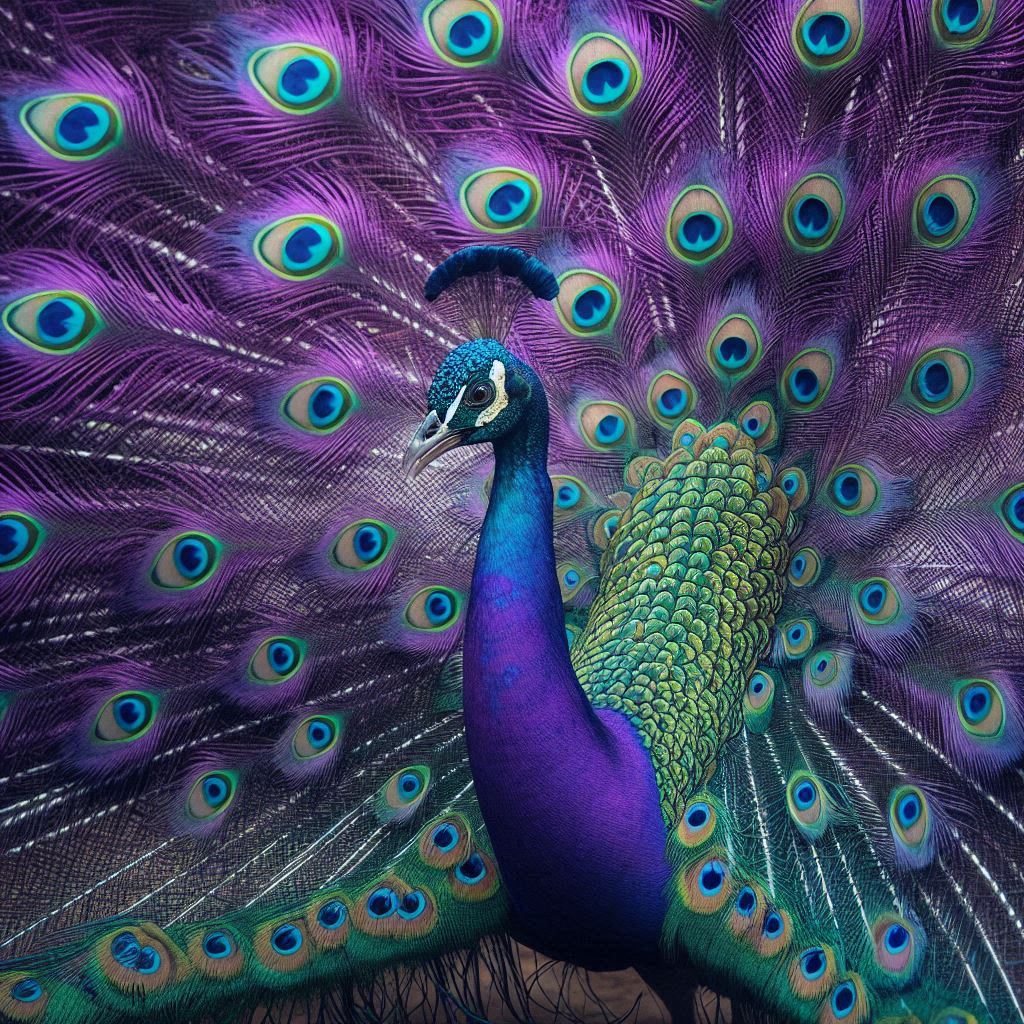 A purple peafowl digital art peafowl purple peafowl