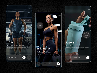 PowerShift - Your Guide To Perfect Body app app design app experience app user experience app user interface appui design fitness app fitness app user interface graphic design mobile app ui uiux user experience user experience design user interface design ux