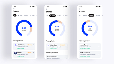 ARG Scores App | KSA app bank design fintech mobile rahjhi ui ux