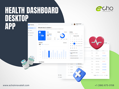 Health Dashboard - Desktop App graphic design