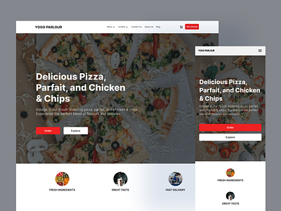 YOGO PARLOUR RESTAURANT ecommerce ui uiux ux web web design