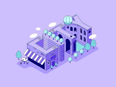 Isometric Editorial Illustration 2d buildings cartoon style cityscape illustration editorial design editorial illustration flat illustration isometric design isometric illustration minimalistic design vector illustration