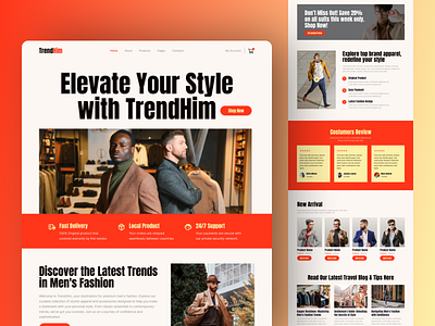 TrendHim - Men Fashion Store app branding design fashion idea illustration inspiration interface logo men shop store ui ux