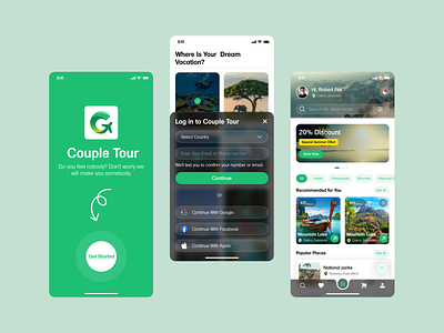 Tourism Mobile App Design 2024 app design beautiful design glass morphism glass style latest design latest mobile app mobile app mobile app design tourism tourism app travel travel app trend 2024 ui ui design uiux web app web design