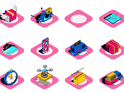 Delivery 2d Icons Animation 2d animation businessservice courierservice deliveryservice distributionnetwork ecommerce expressdelivery fastdelivery flat gif icons iconsanimation illustration logistics motion onlineshopping packagedelivery shipping urbanlogistics