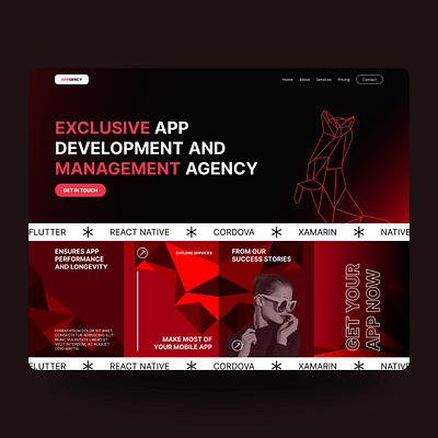 APP DEVELOPMENT AGENCY LANDING PAGE DESIGN agency app development branding graphic design landing page ui website design