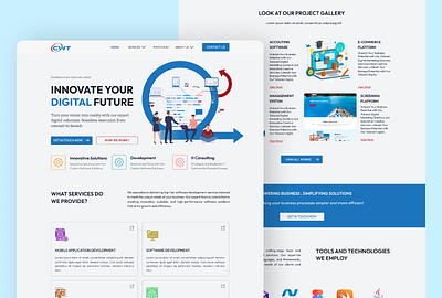 SOFTWARE COMPANY LANDING PAGE body buttons colors company heading landingpage navigationbar page portfolio services software subtitle title typopgraphy ui ux website