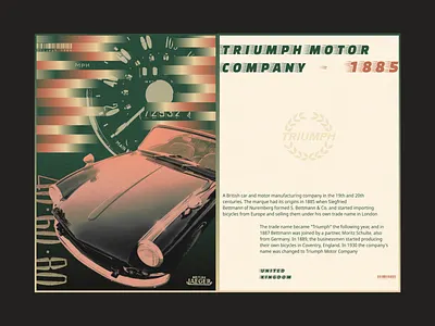Poster design – Triumph car design digital design figma graphic design illustration logo portfolio poster web design