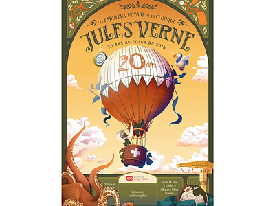 Clinique Jules Verne X Luiza Laffitte anniversary event hospital medical posters