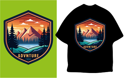 ADVENTURE T-SHIRT DESIGN outdoor party ui