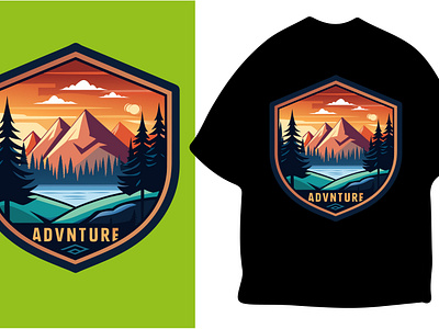 ADVENTURE T-SHIRT DESIGN outdoor party ui