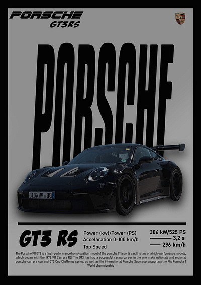 Porsche poster graphic design poster design