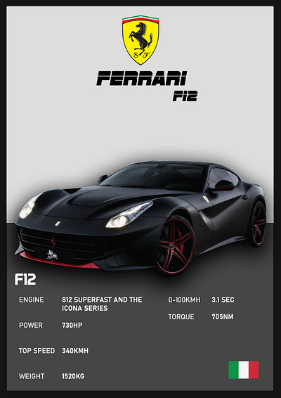 Ferrari Poster graphic design poster deign