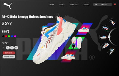 Puma website design ui uiux web design