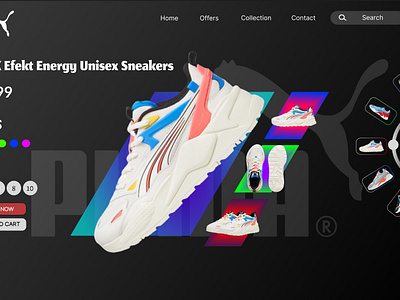 Puma website design ui uiux web design