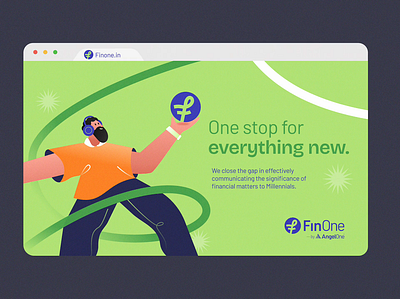 Illustrations for FinOne animation app branding characters finance fintech genz graphic design human icons ill illustration people ui visual visual language web web experience