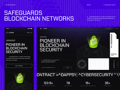 Crypto Blockchain Security agency antivirus blockchain blockchain security branding crypto security cryptocurrency cybersecurity decentralized defi fintech firewall identity landing page saas safeguards security service web design web3