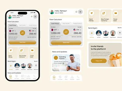 Exchange Application app application bank currency design exchange finance finteceh mobile money travel card ui