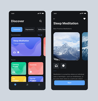 UI Redesign: Mental Health Mobile App ui