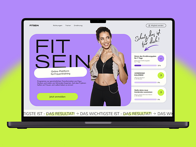 FIT SEIN - Online Training Platform fitness landing page platform sport ui ux web design
