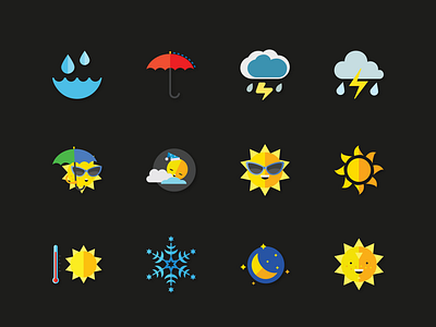 Weather Icons: Sleek and Minimalistic clean design climate icons custom icons design inspiration dribbble showcase flat design forecast icons graphic design icon design icon set minimalist icons modern design simple icons ui ui icons user interface ux design vector icons weather app weather icons