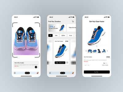 Sneaker App app app design comfort consulting figma freelance hire me mobile app design prototype running sale shoe app sneaker ui ui design user experience user interface ux ux design work for me